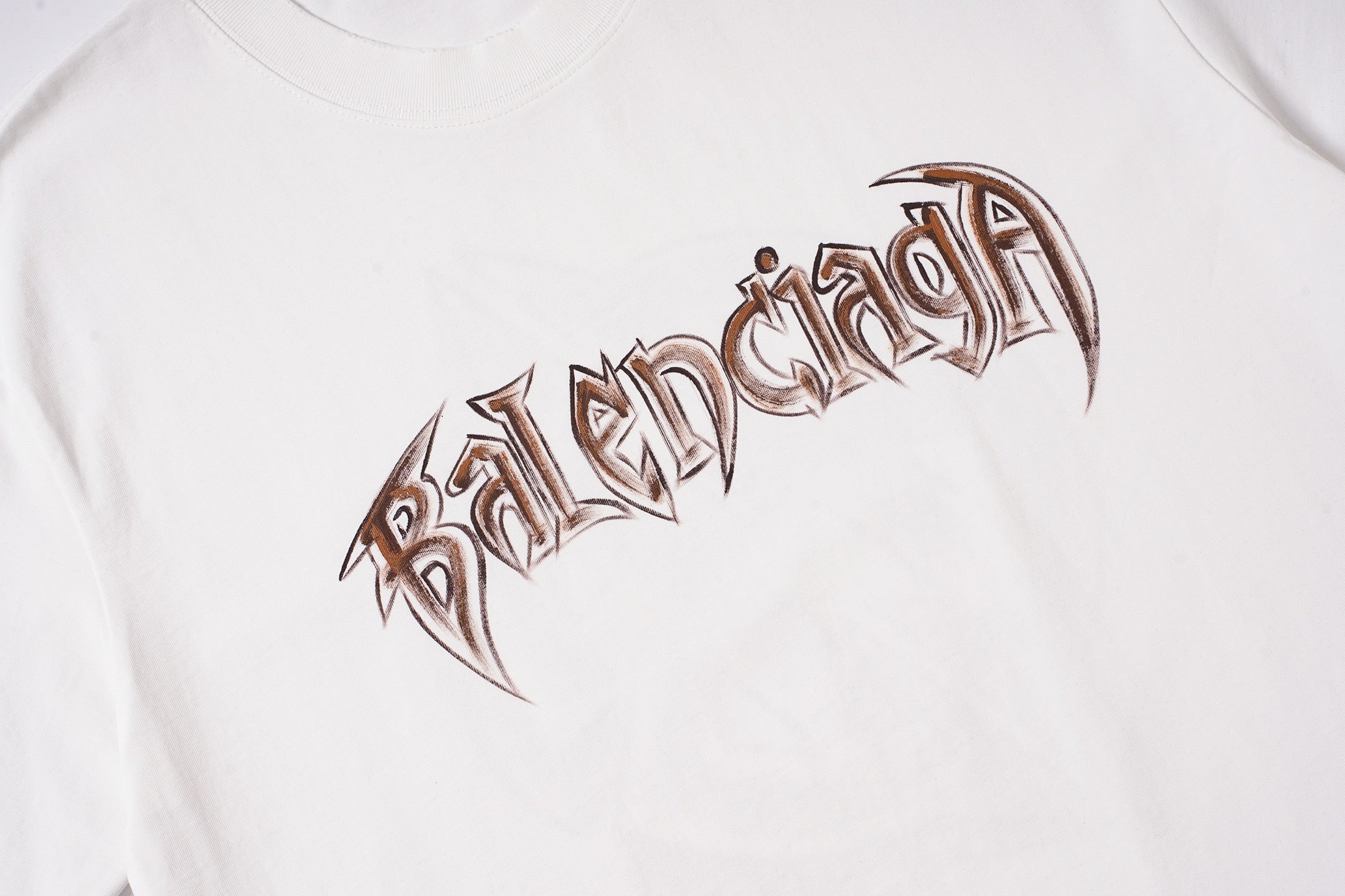 Balenciaga new Parisian short-sleeved double-ring printed T-shirt SPonsor logos
