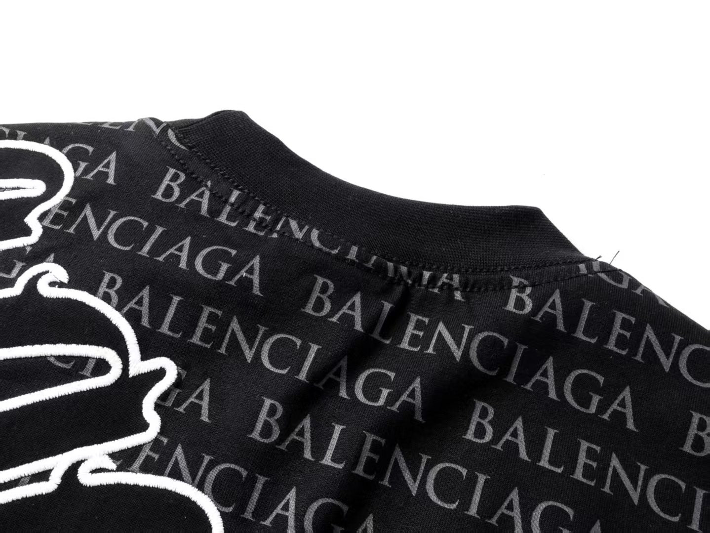 Balenciaga new Parisian short-sleeved double-ring printed T-shirt SPonsor logos