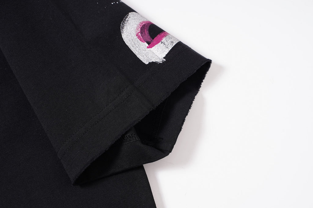 Balenciaga new Parisian short-sleeved double-ring printed T-shirt SPonsor logos