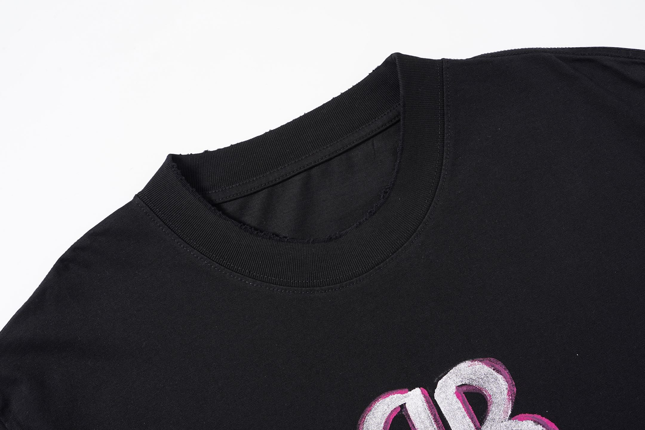 Balenciaga new Parisian short-sleeved double-ring printed T-shirt SPonsor logos