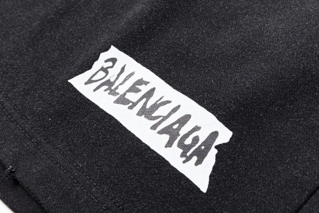 Balenciaga 2026 Washed Abrasive Tape Shorts