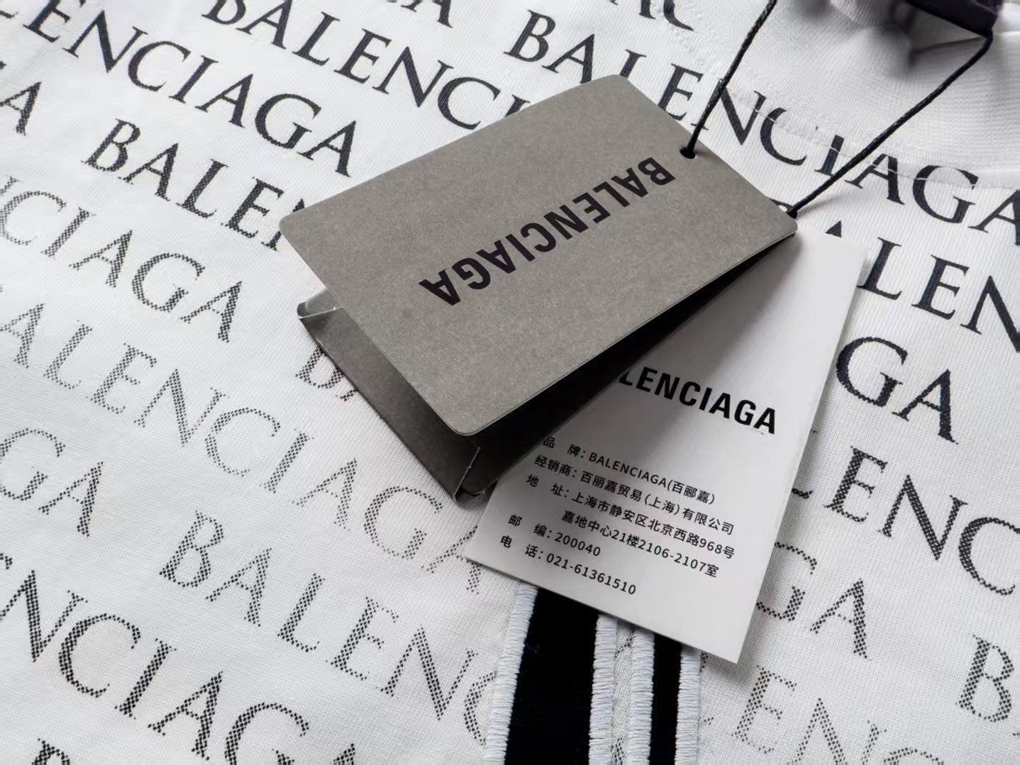 Balenciaga new Parisian short-sleeved double-ring printed T-shirt SPonsor logos