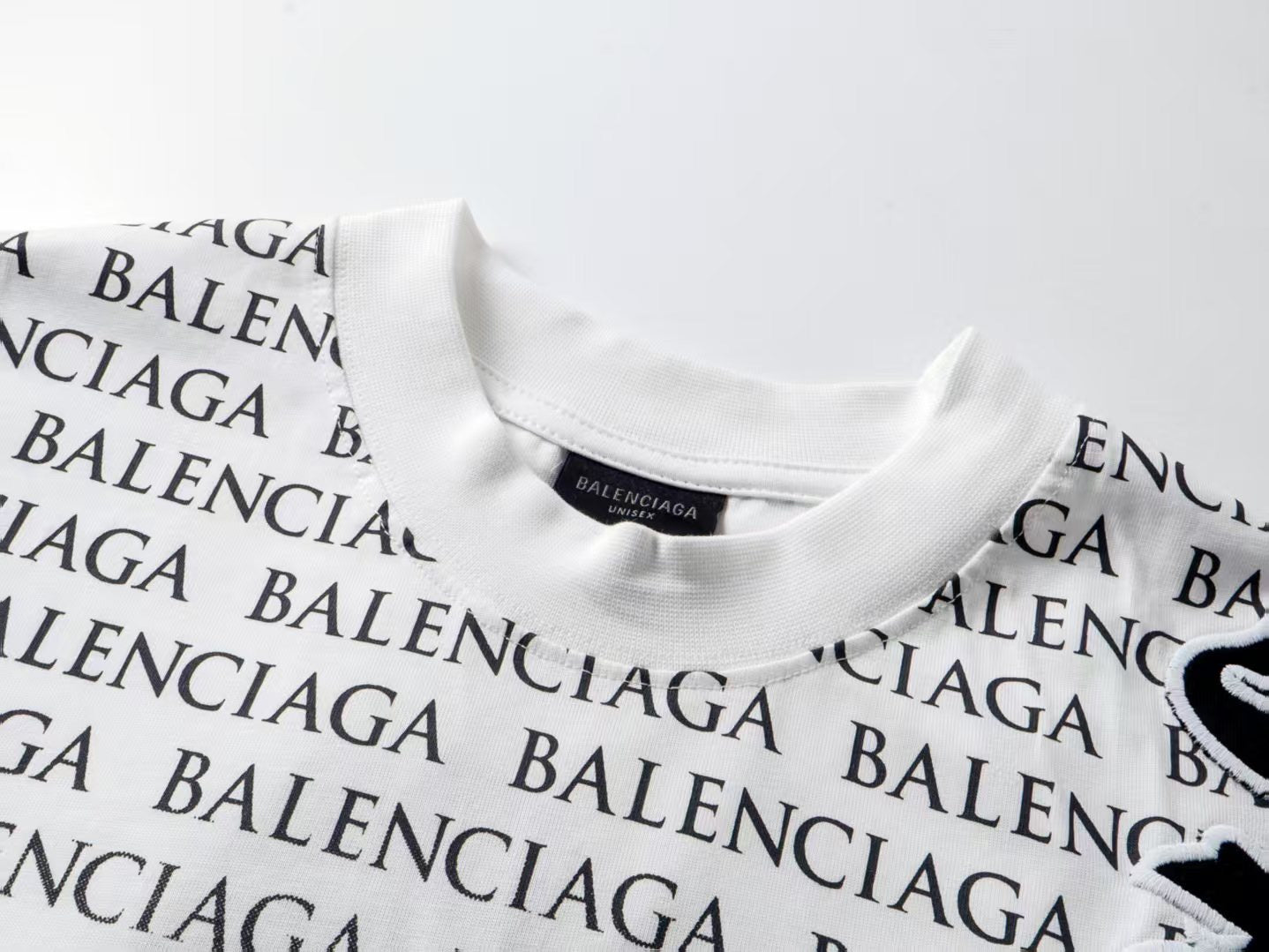 Balenciaga new Parisian short-sleeved double-ring printed T-shirt SPonsor logos