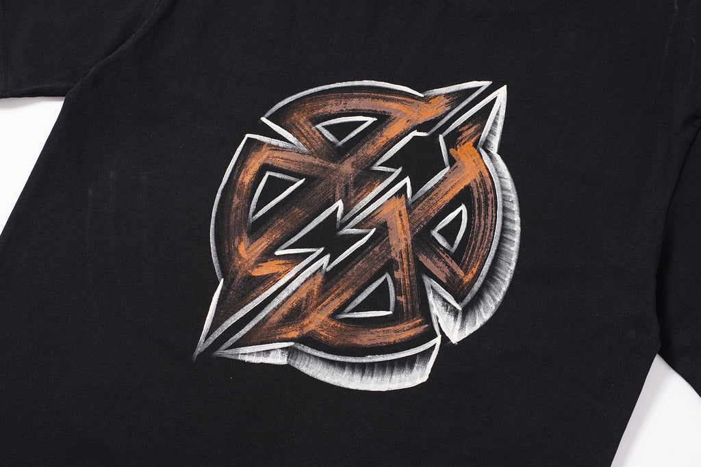 Balenciaga new Parisian short-sleeved double-ring printed T-shirt SPonsor logos