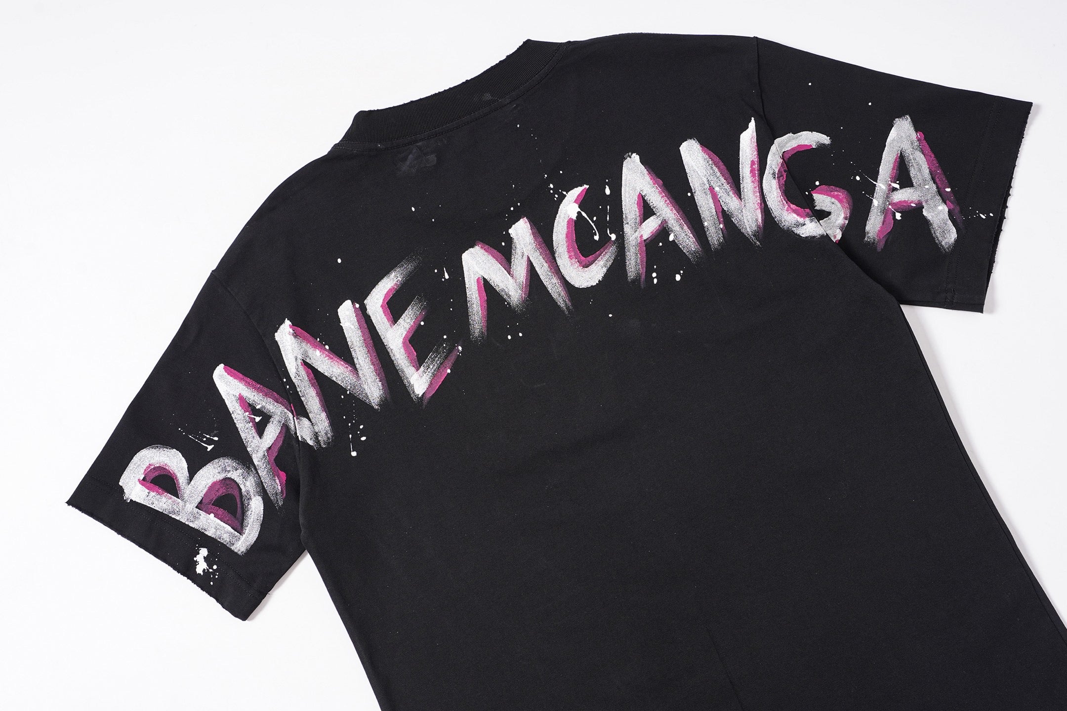 Balenciaga new Parisian short-sleeved double-ring printed T-shirt SPonsor logos