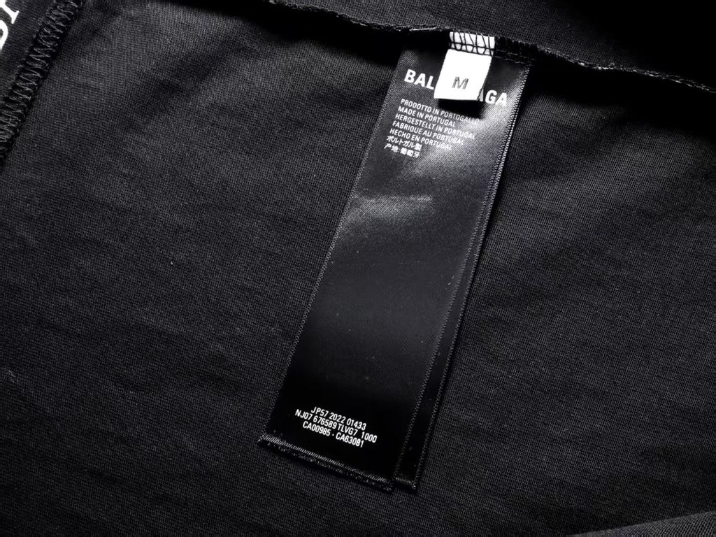 Balenciaga new Parisian short-sleeved double-ring printed T-shirt SPonsor logos