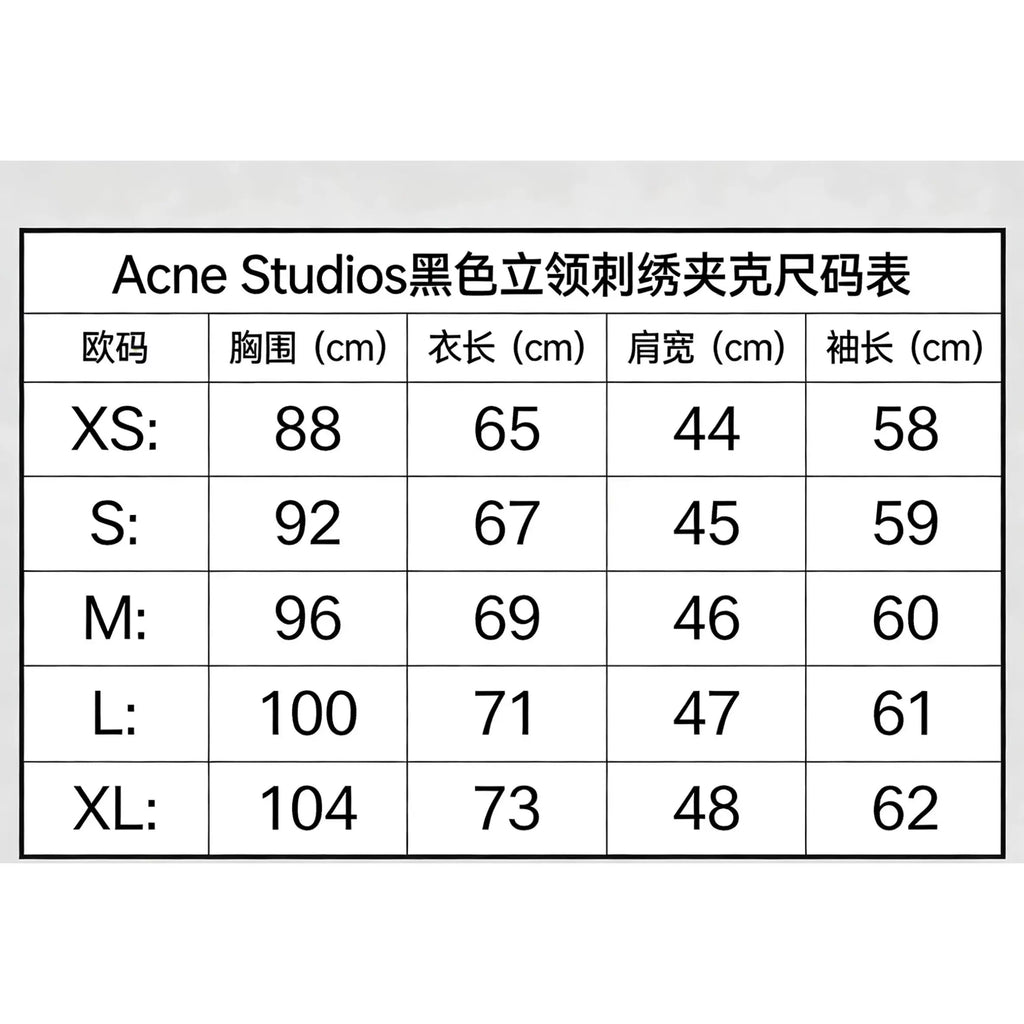 Acne Studios Men's and Women's Same Black Long Sleeve Embroidered Logo Blazer