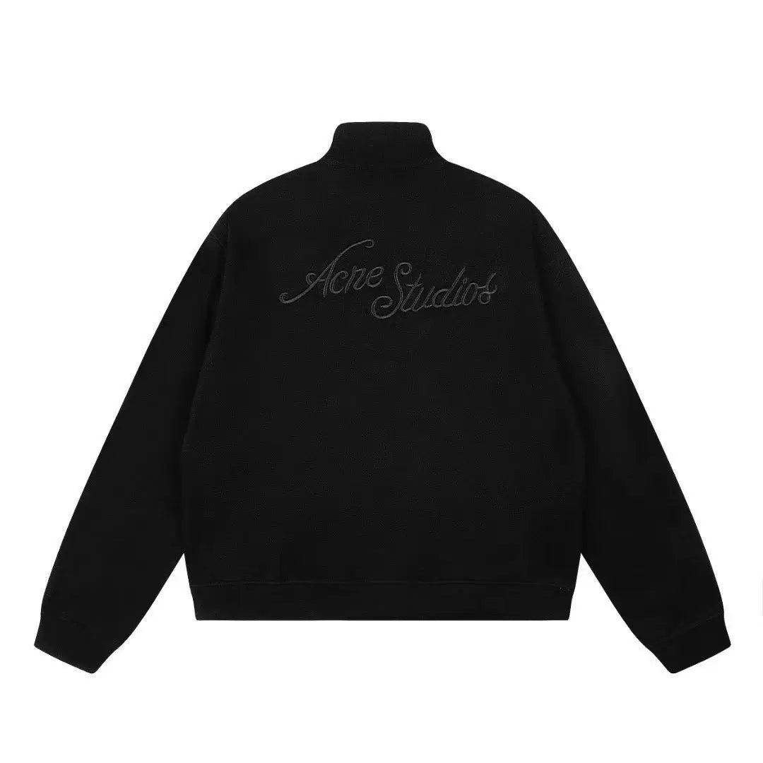 Acne Studios Men's and Women's Same Black Long Sleeve Embroidered Logo Blazer