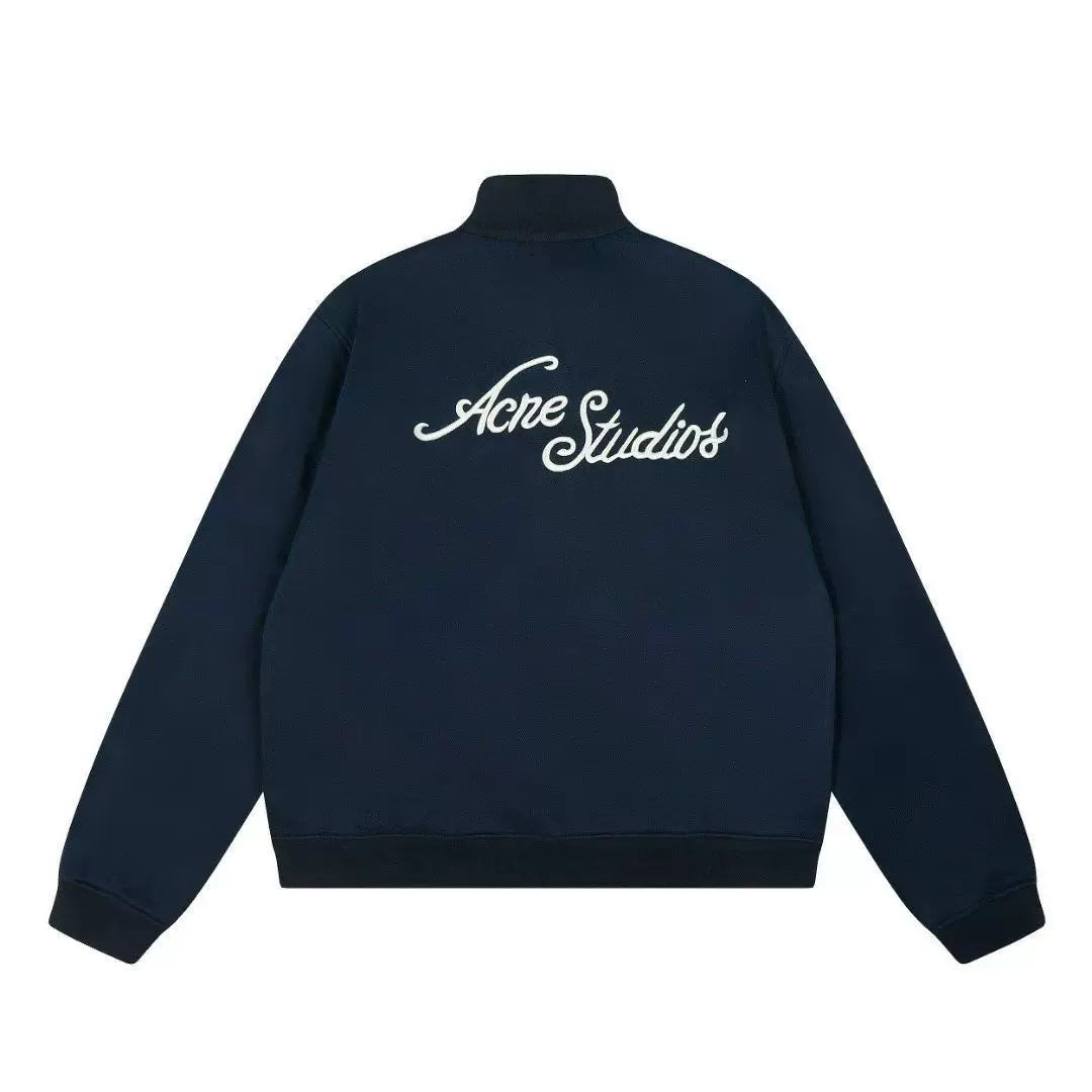 Acne Studios Men's and Women's Same Black Long Sleeve Embroidered Logo Blazer