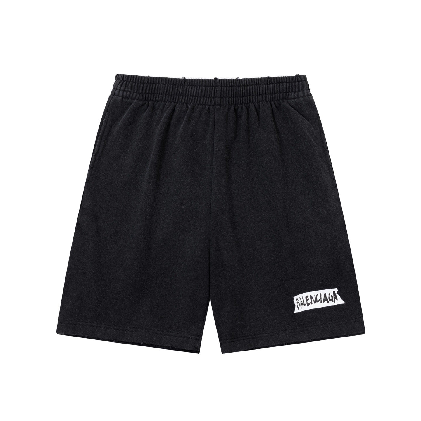 Balenciaga 2026 Washed Abrasive Tape Shorts