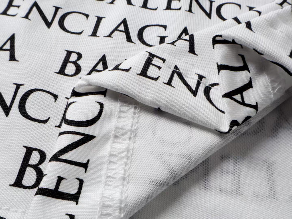 Balenciaga new Parisian short-sleeved double-ring printed T-shirt SPonsor logos