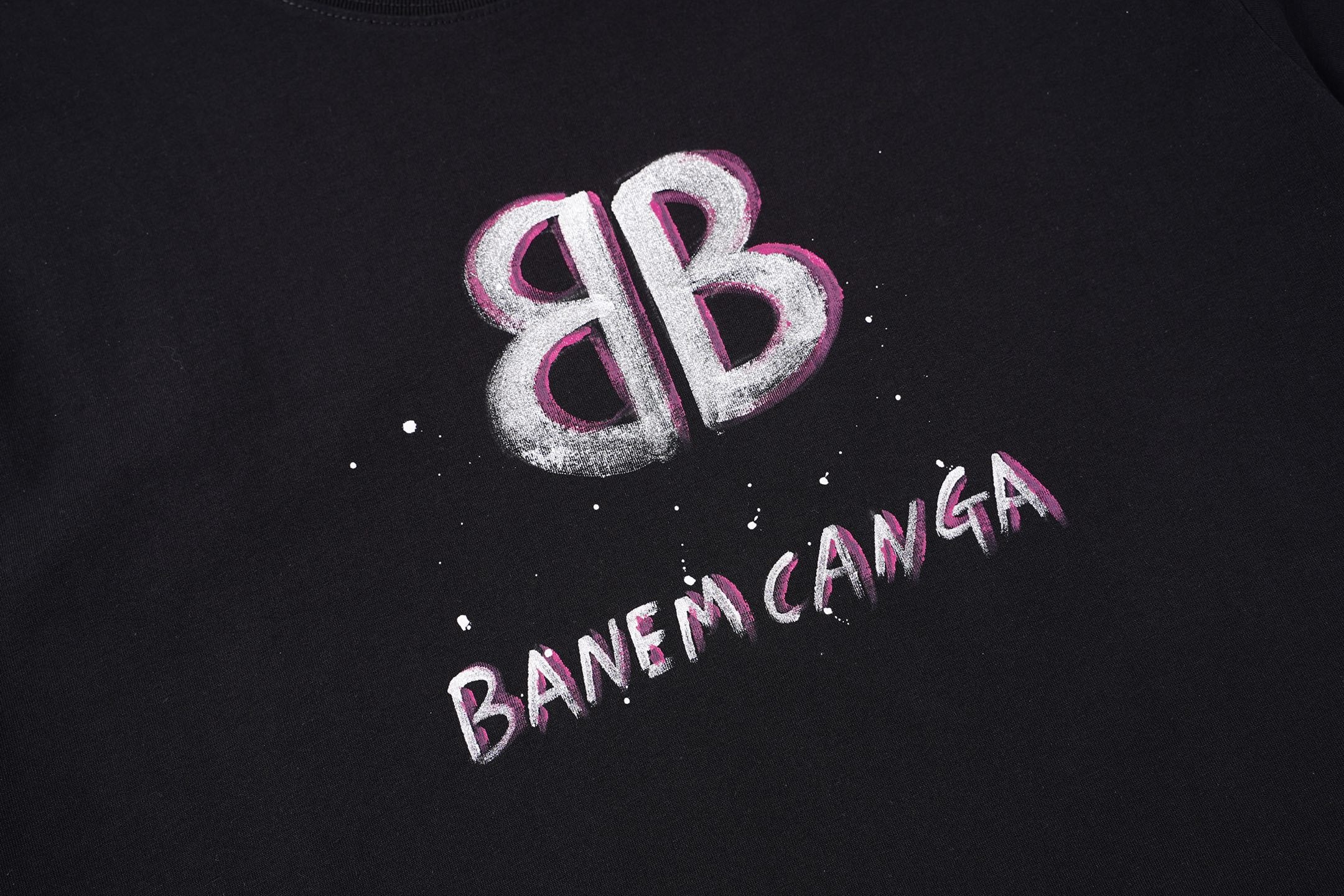 Balenciaga new Parisian short-sleeved double-ring printed T-shirt SPonsor logos