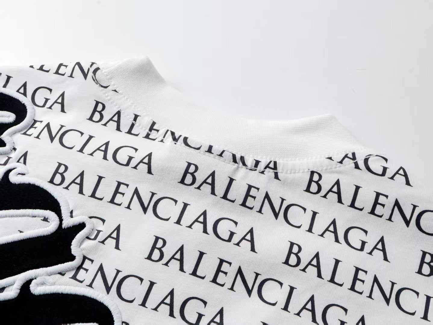 Balenciaga new Parisian short-sleeved double-ring printed T-shirt SPonsor logos